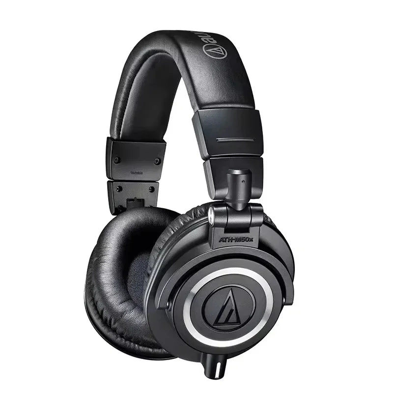 ATH-M50X Professional studio monitor headphones, black, professional grade, critically acclaimed, with removable cable